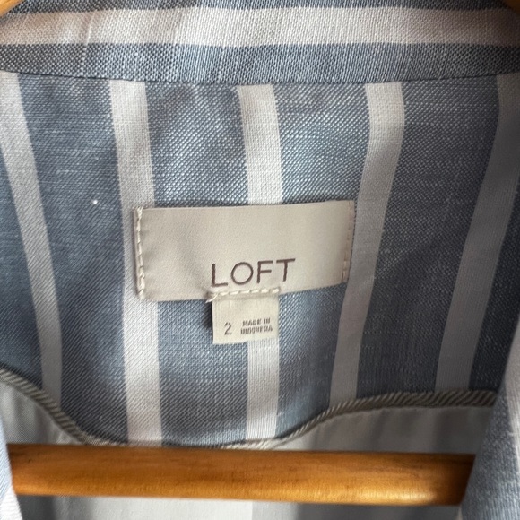 LOFT blue & white blazer - Picture 2 of 4